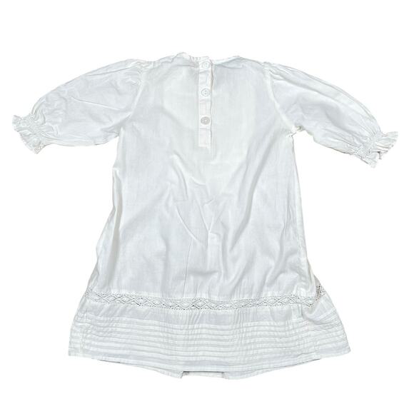 Mini Lunn Girls Butterfly Pintuck White Cotton Dress Embroidered 2 to 3 Years - Picture 7 of 10